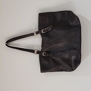 The SAK brown pebbled leather shoulder bag